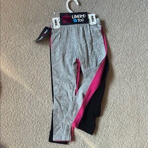Limited Too Gray and Pink Athletic Leggings
